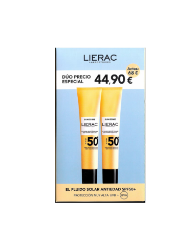 LIERAC SUNISSIME Fluido Solar SPF50+ 40 ml DUPLO