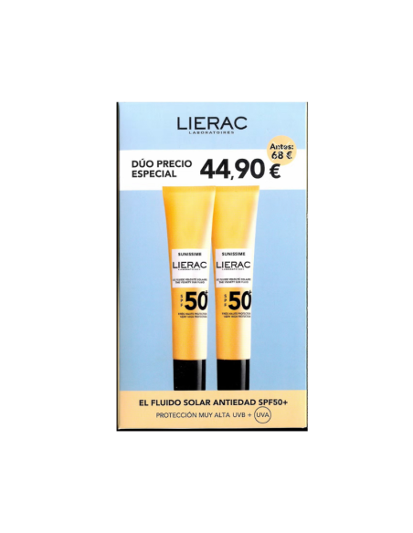 LIERAC SUNISSIME Fluido Solar SPF50+ 40 ml DUPLO