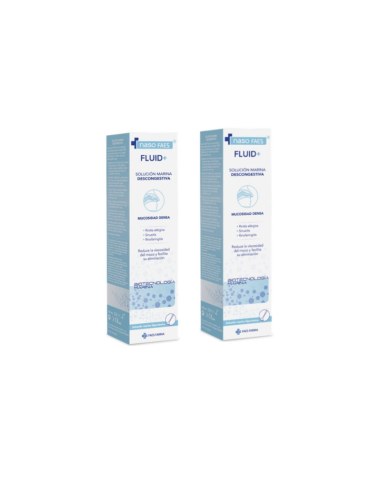 NASO FAES FLUID+ Solución Marina Descongestiva Adultos 125 ml + 125 ml DUPLO