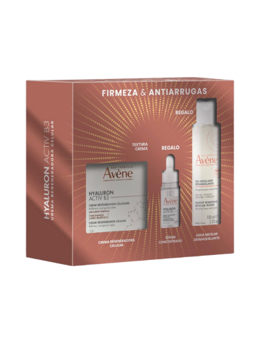 Avène PACK Hyaluron Activ B3 Crema de Regeneración Celular 50 ml + Regalo Sérum concentrado 10 ml + Regalo Agua Micelar 100 ml
