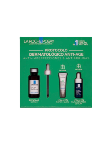 LA ROCHE POSAY Pack- Effaclar Sérum 30 ml + Hyalu B5 Sérum Ojos 5 ml + Hyalu B5 Sérum 10 ml
